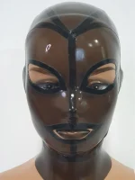 Black Transparent Mixed Panel Latex Hood