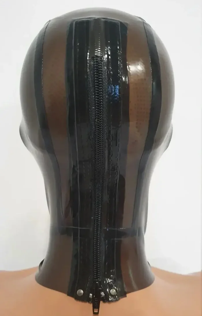 Black Transparent Mixed Panel Latex Hood
