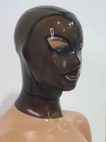 Black Transparent Mixed Panel Latex Hood