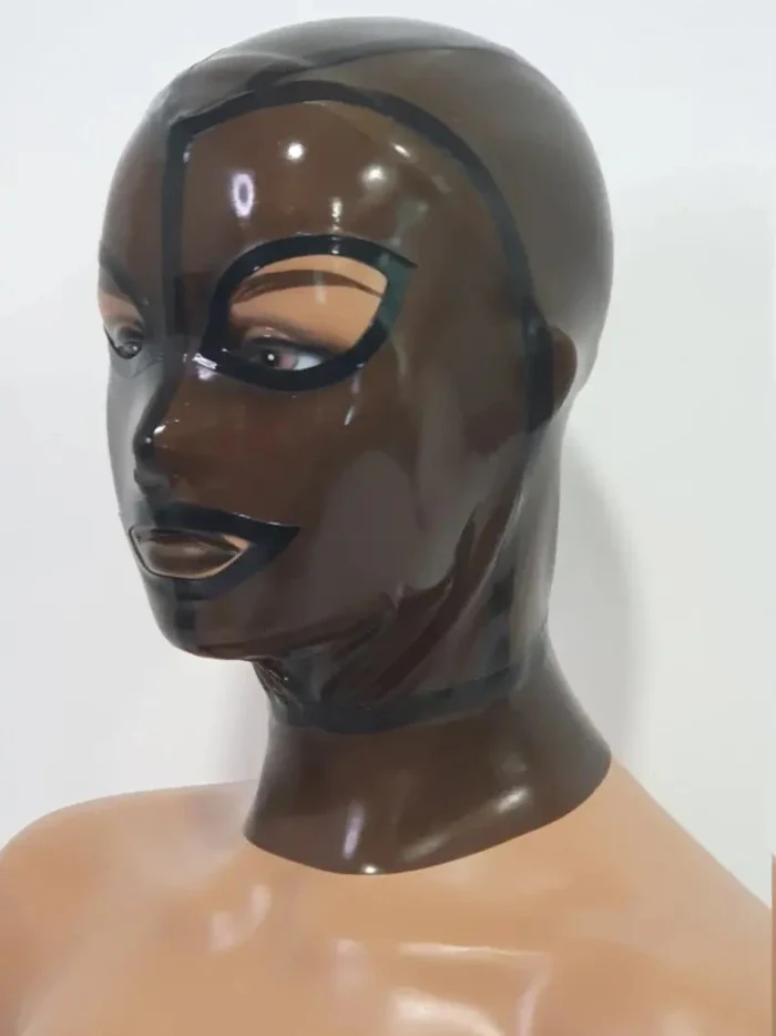 Black Transparent Mixed Panel Latex Hood