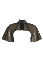Latex Shoulder Cape with Front Zipper