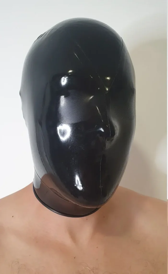 Latex Micro Perforated Holes Full Face Cover hood