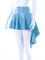 Long Hem Latex Skirt