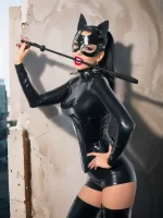 Latex Long Sleeves Female Bodysuit