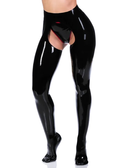Latex Fetish Open-Crotch Tights