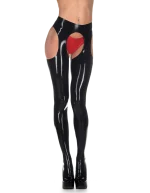 Latex Cut-Out Suspender Tights