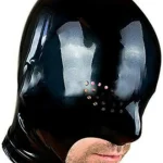 Sexy Latex Mask Hood with Ponytail