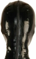Latex Hood Mesh Eyes and Exposed Mouth