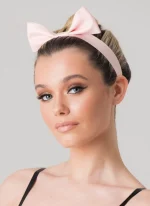 Latex Pink Bow Hairband with Cute Girly Style
