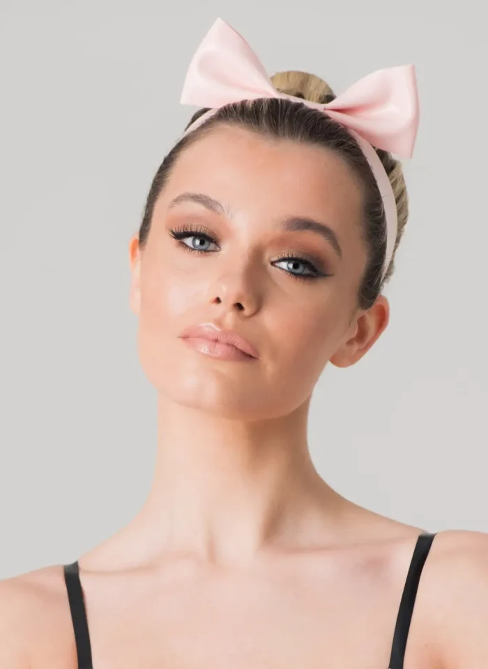 Latex Pink Bow Hairband with Cute Girly Style