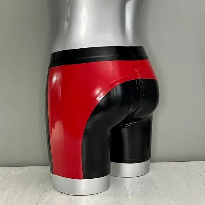 Latex Two-Tone Shorts For Men