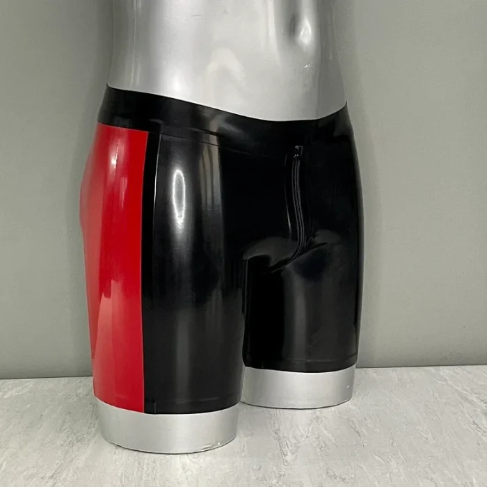 Latex Two-Tone Shorts For Men