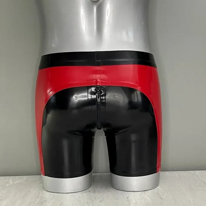 Latex Two-Tone Shorts For Men