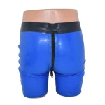 Latex Shorts With Double Zipper For Men
