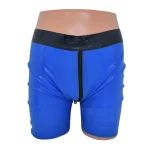Latex Shorts With Double Zipper For Men