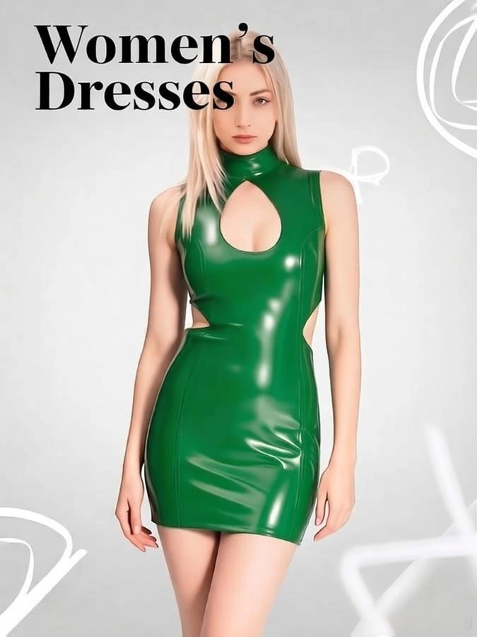 womens latex dress
