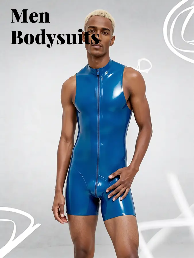 mens latex bodysuit
