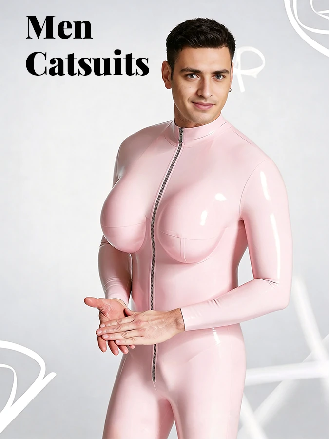 mens latex catsuit