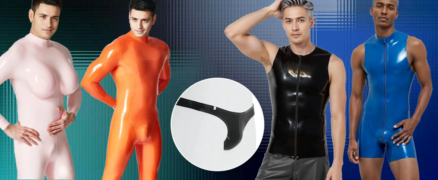 Latex Argento Short Sleeve Rubber Top