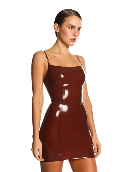 Latex Dress "Winona" Brown