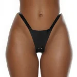 Latex Back Stitch Crotch Zip Leggings
