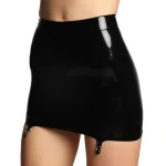 Latex Underwire Back Zip Bust Top