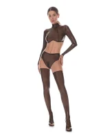 Latex Underwire Back Zip Bust Top