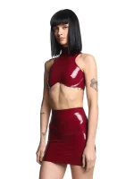 Latex top-scarlett-burgundy