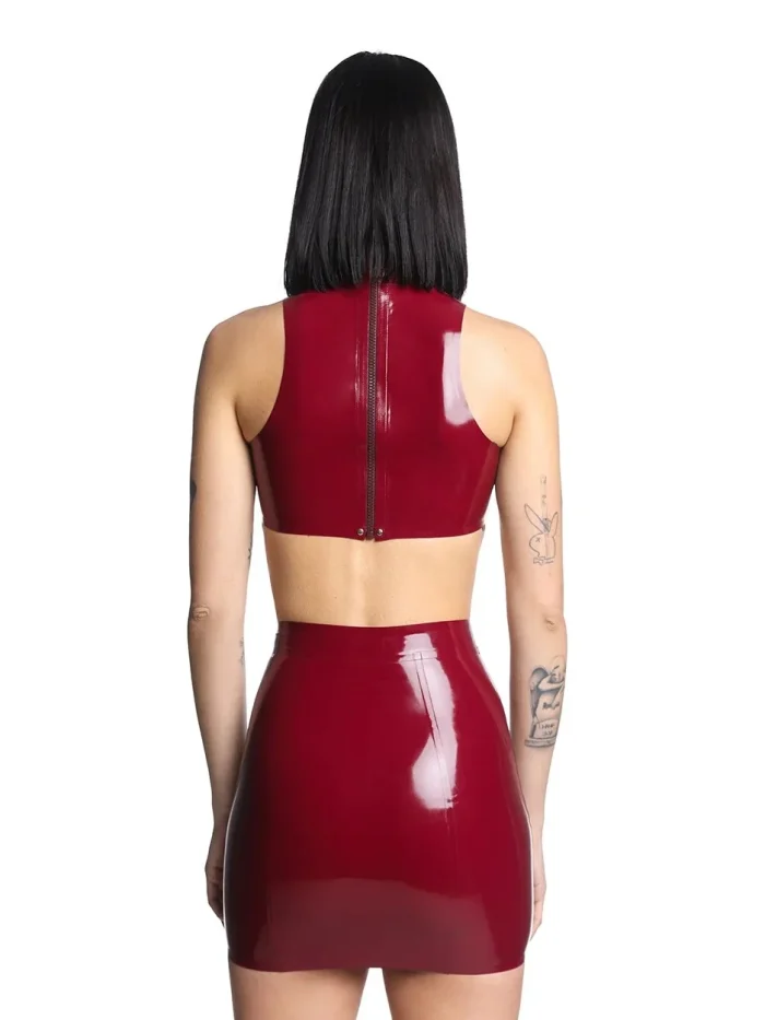 Latex top-scarlett-burgundy