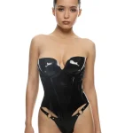 Latex dress-lyra-black