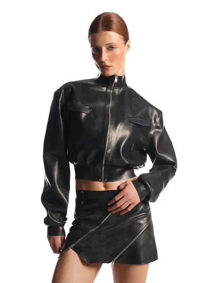 Latex bomber-jacket-jett