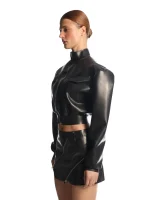 Latex bomber-jacket-jett