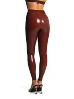 Latex Wrap Around Waistband Easy Wear Leggings
