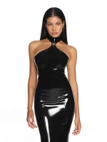 Latex dress-lyra-black