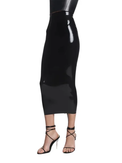 Latex skirt-amanda-black