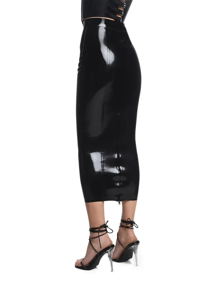 Latex skirt-amanda-black