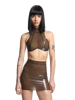 Latex skirt-scarlett-smoky-black