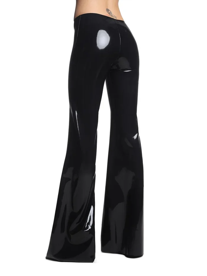 Latex Retro Low-Rise Flared Sharon Pants