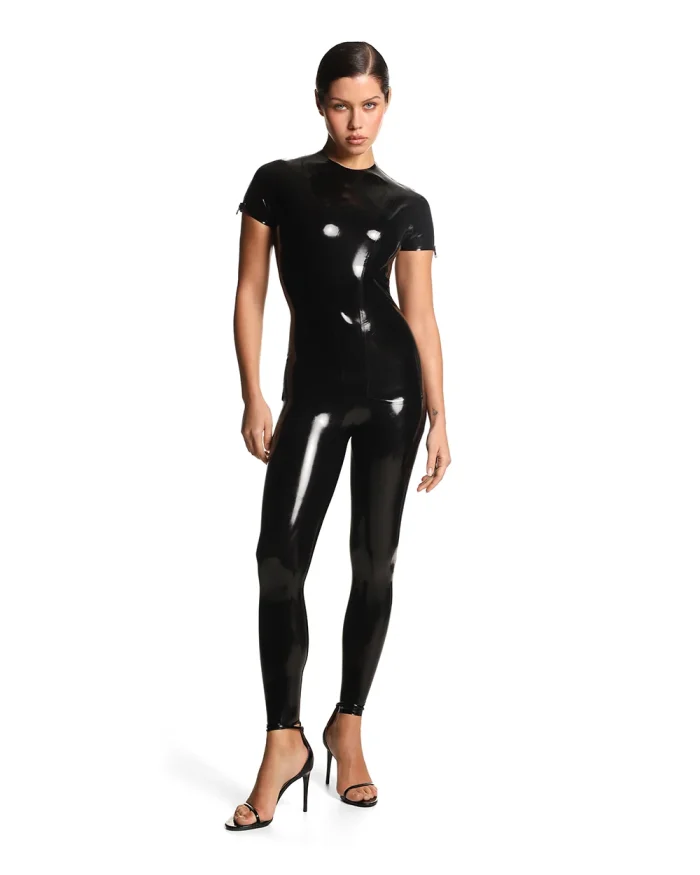 Latex t-shirt-ember-black