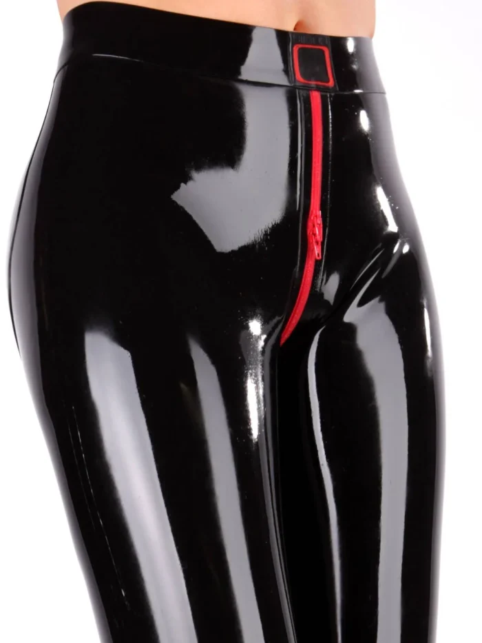 latex leggings with push up effect