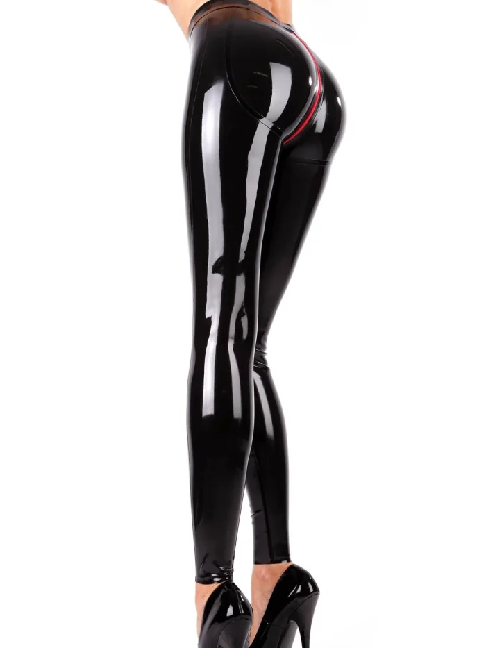 latex leggings with push up effect