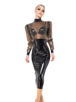 Latex Blouse with zipper