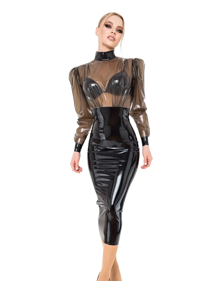 Latex Blouse with zipper