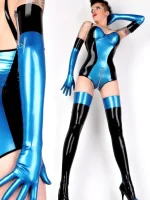 Long Rubber Gloves with Zip