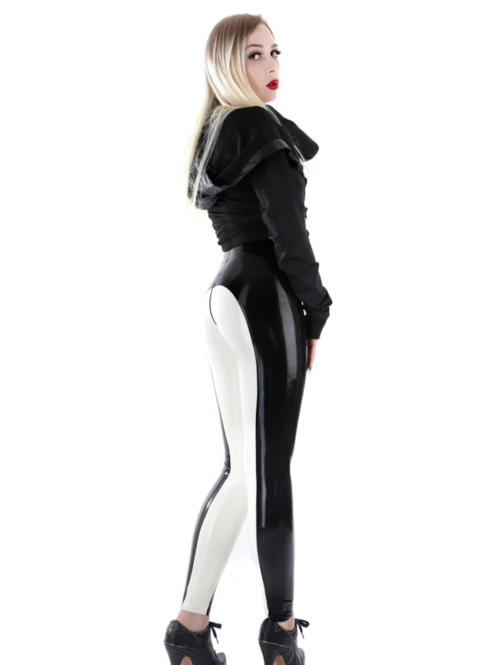 Latex breeches with zip in crotch