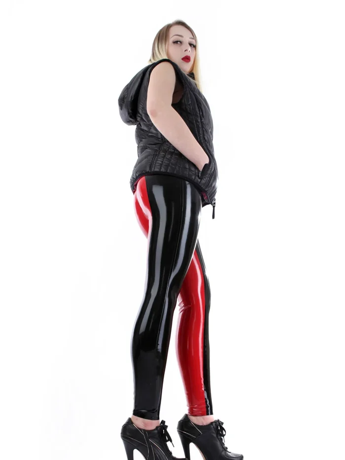 Latex breeches with zip in crotch